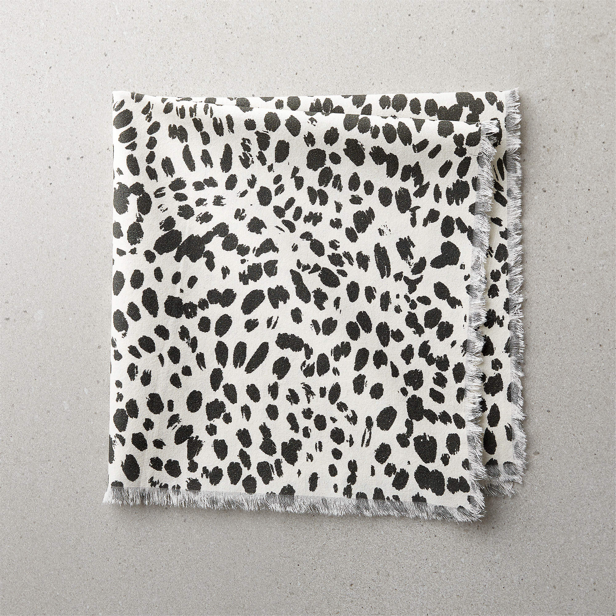 Leo Modern White Leopard Print Cloth Dinner Napkin + Reviews CB2