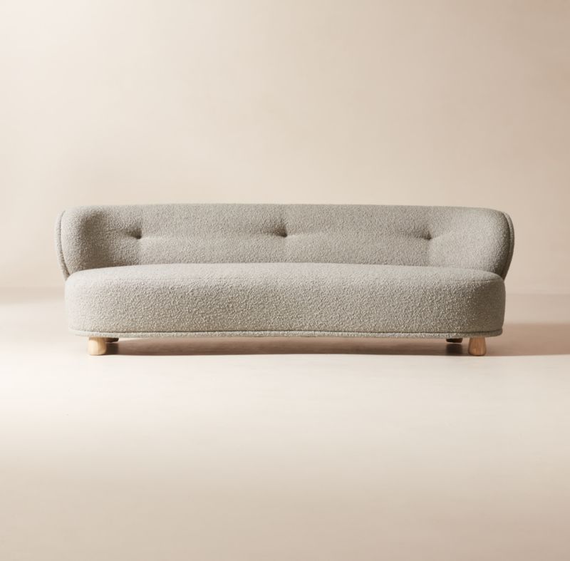 Leonne 90" Grey Boucle Sofa by goop - image 0 of 14