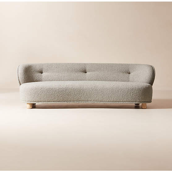 Leonne 90" Grey Boucle Sofa by goop