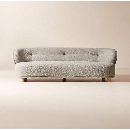 Leonne 90" Grey Boucle Sofa by goop