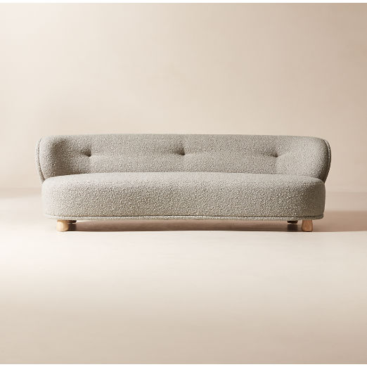 Leonne 90" Grey Boucle Sofa by goop