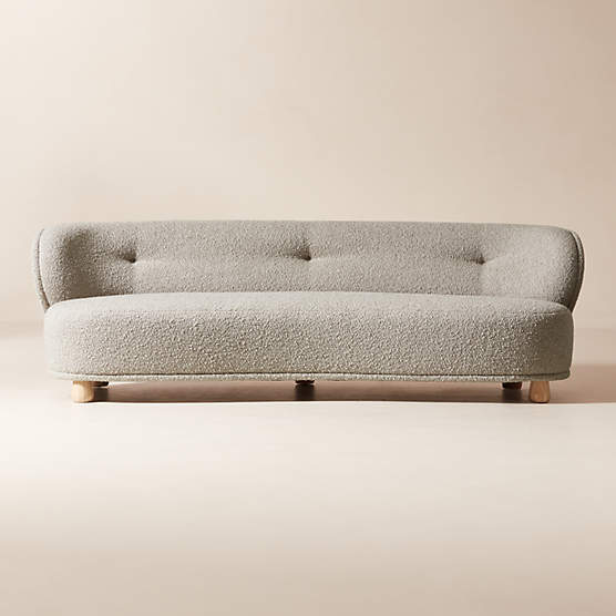 Leonne 90" Grey Boucle Sofa by goop