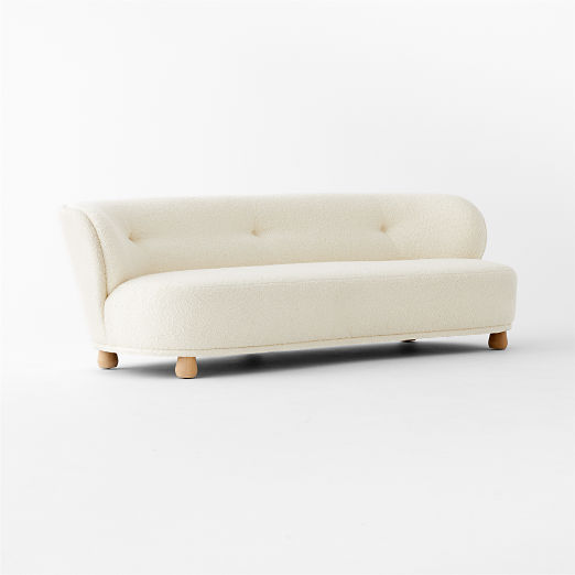 Leonne 90" Ivory Boucle Sofa by goop