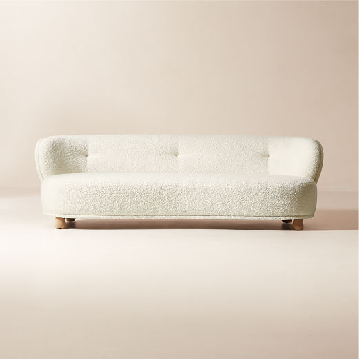 Leonne 90" Ivory Boucle Sofa by goop