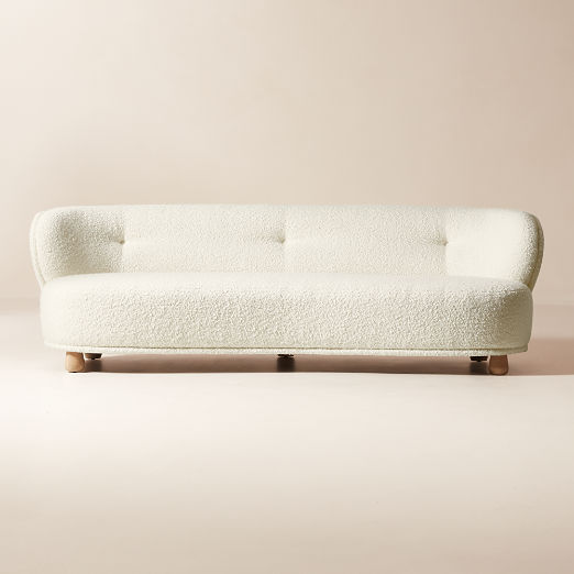 Leonne 90" Ivory Boucle Sofa by goop