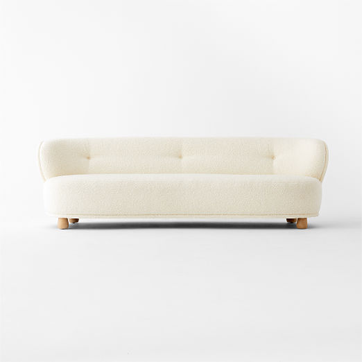 Leonne 90" Ivory Boucle Sofa by goop