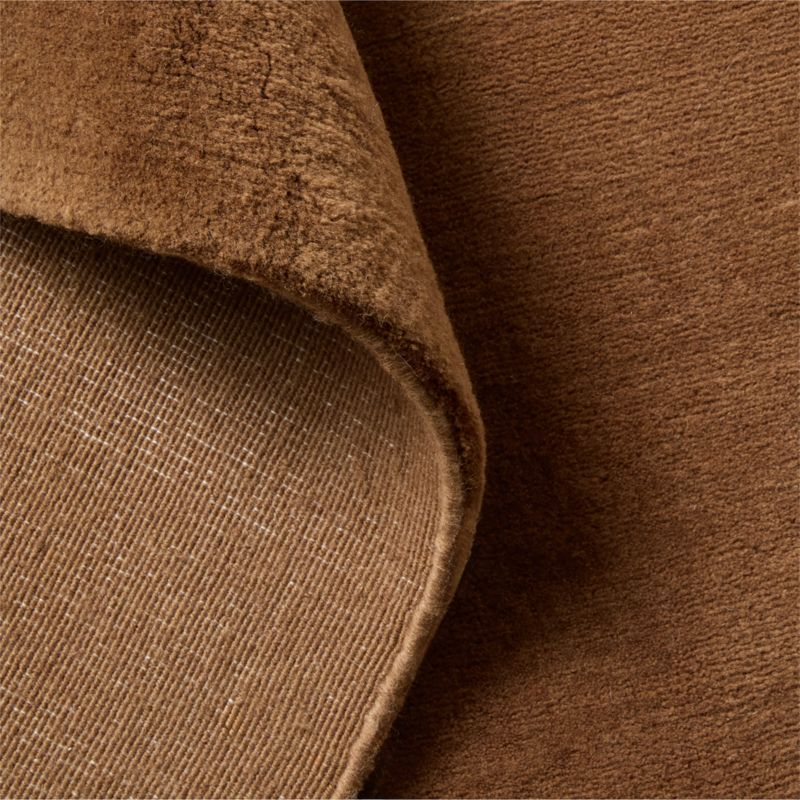 Leonore Handloomed Dark Camel Wool Area Rug 5'x8' - image 3 of 4
