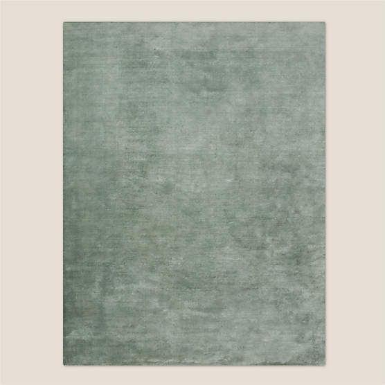 Leonore Handloomed Faded Teal Wool Area Rug 5'x8'