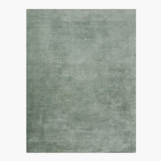 Leonore Handloomed Faded Teal Wool Area Rug 5'x8'