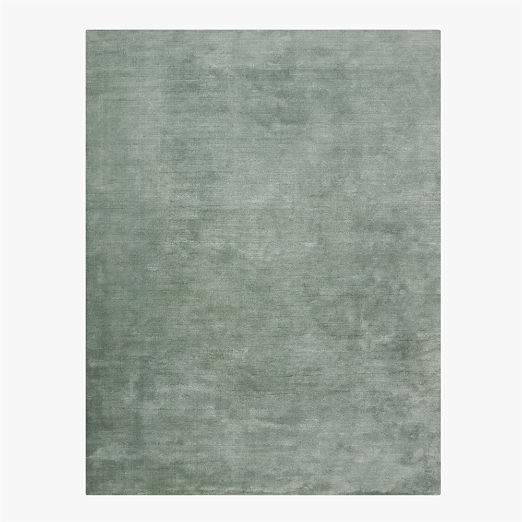 Leonore Handloomed Faded Teal Wool Area Rug 6'x9'