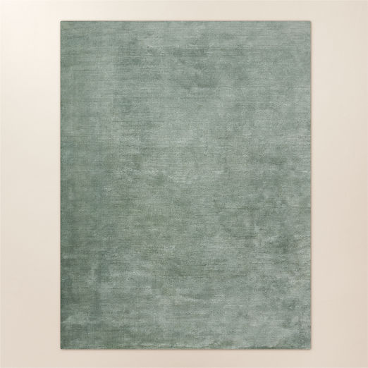 Leonore Handloomed Faded Teal Wool Area Rug