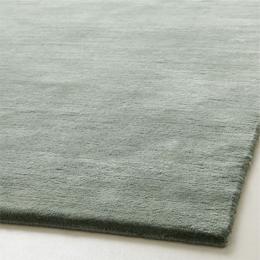 Leonore Handloomed Faded Teal Wool Area Rug