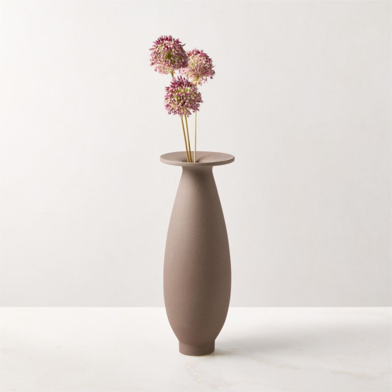 Viewing product image Leplaine Dark Mauve Ceramic Vase - image 1 of 5