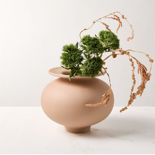 Leplaine Round Light Mauve Ceramic Vase