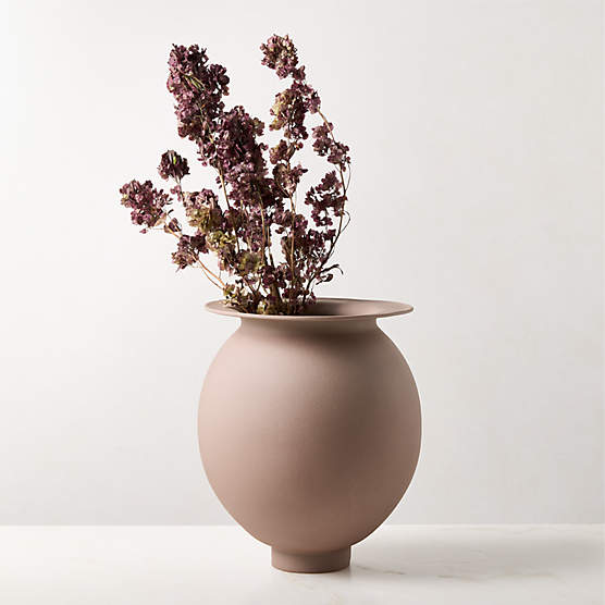 Leplaine Smoked Mauve Ceramic Vase