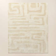 Leros Warm White Wool Area Rug 5'x'8' + Reviews | CB2