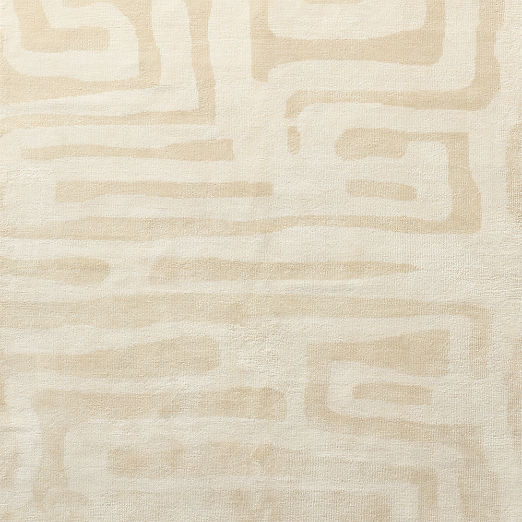 Leros Warm White Wool Rug Swatch 12"x12"