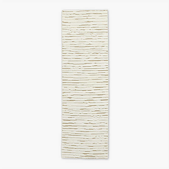 Levit Hand-Knotted Neutral New Zealand Wool Runner Rug 2.5'x8'