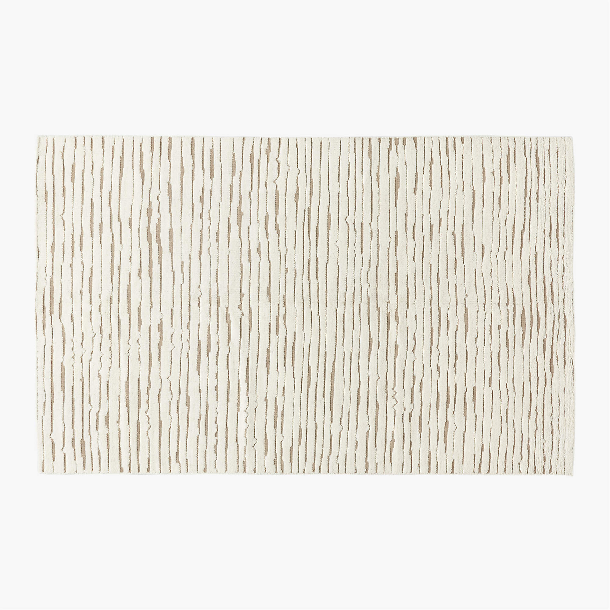 Levi HandKnotted Neutral New Zealand Wool Area Rug 5'x8' + Reviews CB2