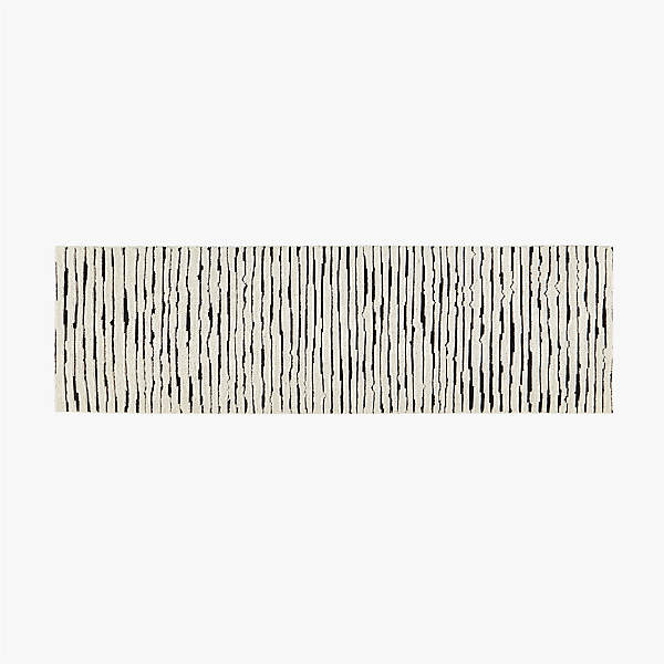 Lousa Handloomed Black and White Wool Area Rug 5'x8' + Reviews