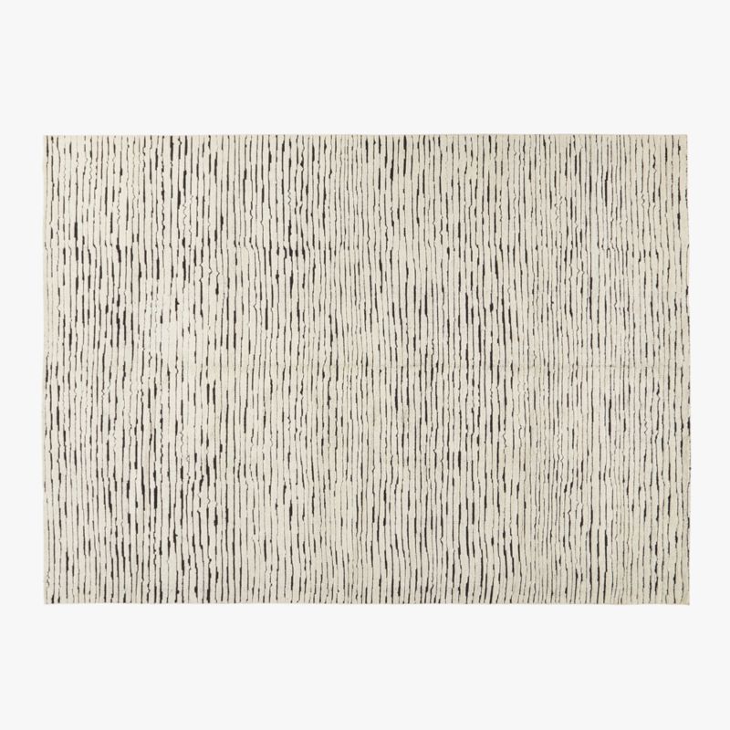 Levi Hand-Knotted Black and White New Zealand Wool Area Rug 10'x14' - image 0 of 6