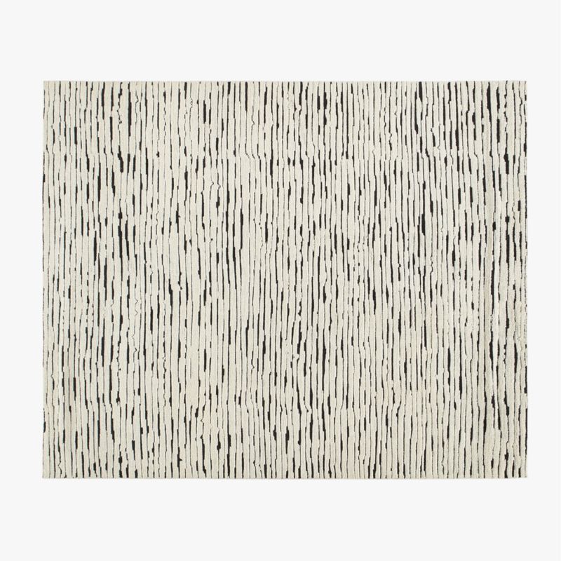 Levi Hand-Knotted Black and White New Zealand Wool Area Rug 8'x10' - image 0 of 6