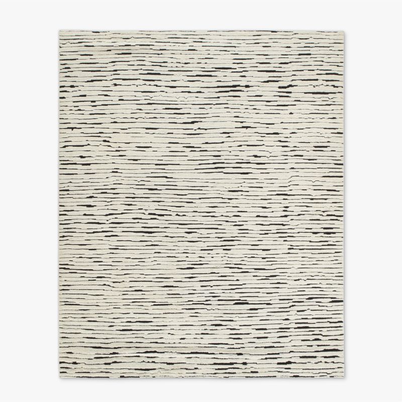 Levi Hand-Knotted Black and White New Zealand Wool Area Rug 10'x14' - image 0 of 6