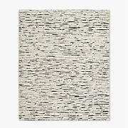Levi Modern Hand-Knotted New Zealand Wool Black and White Area Rug 8'x10'