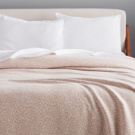 Lex Camel Leopard Blanket Cb2