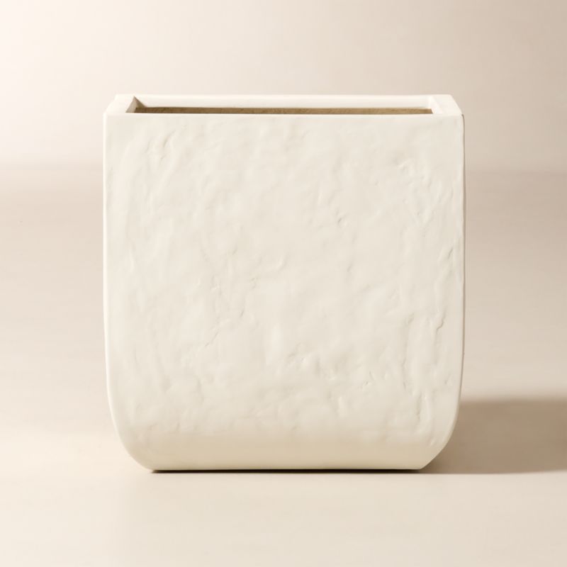 Leyla Ivory Faux Plaster Indoor/Outdoor Medium Planter 16" - image 1 of 4