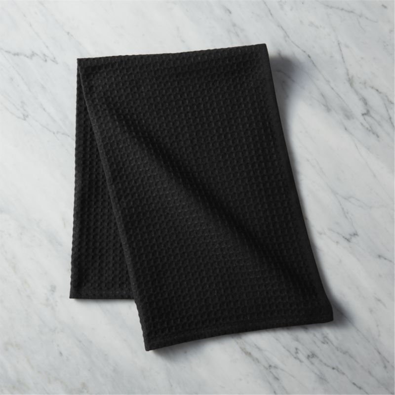 black waffle tea towels