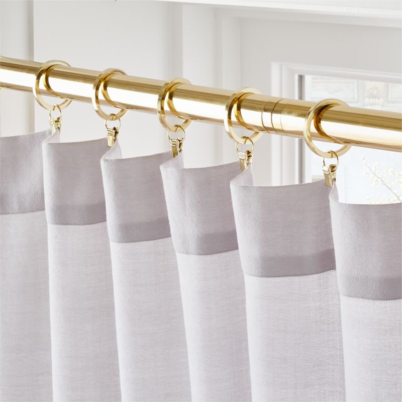 Polished Brass Curtain Rings with Clips Set of 9 - image 2 of 4