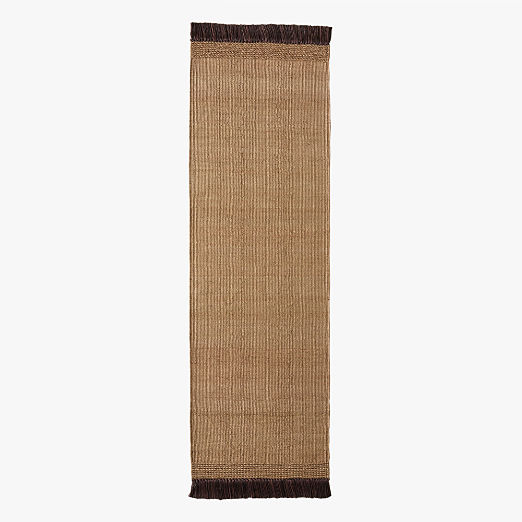 Liana Handwoven Light Brown Jute Runner Rug 2.5'x8'