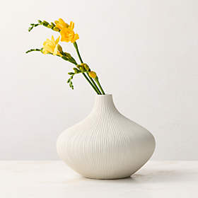 Regine Aubergine Purple Short Glass Vase by goop + Reviews | CB2