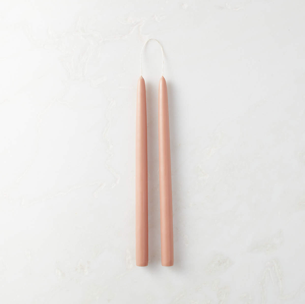 Modern Light Brown Taper Candles Set of 2 + Reviews CB2