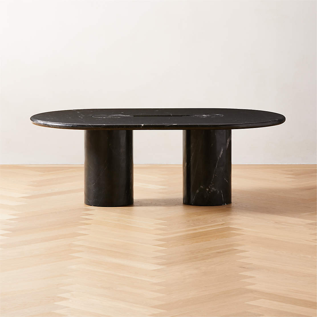 Zepa Round Black Wood Coffee Table + Reviews | CB2