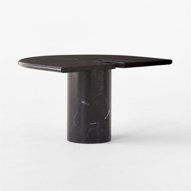 Liguria Rounded Black Marble Side Table with Black Marble Base by Gianfranco Frattini - image 7 of 11