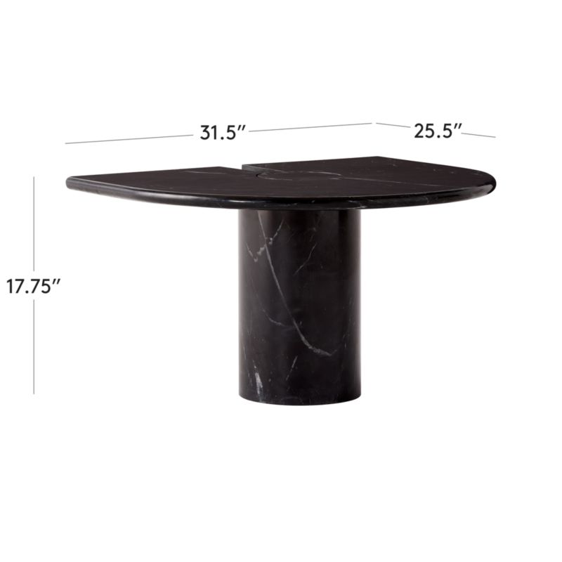 View Liguria Rounded Black Marble Side Table with Black Marble Base by Gianfranco Frattini - image 3 of 11