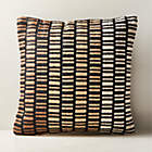 Talita Mink Brown Wool and Silk Lumbar Pillow with Down-Alternative Insert 23"x11"