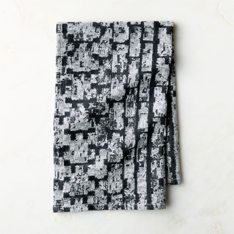 View Linden Organic Cotton Black and White Dish Towel details