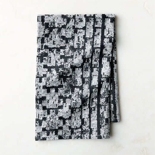 Linden Organic Cotton Black and White Dish Towel