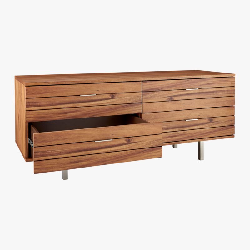 Linear 4-Drawer Low Wood Dresser - image 4 of 6