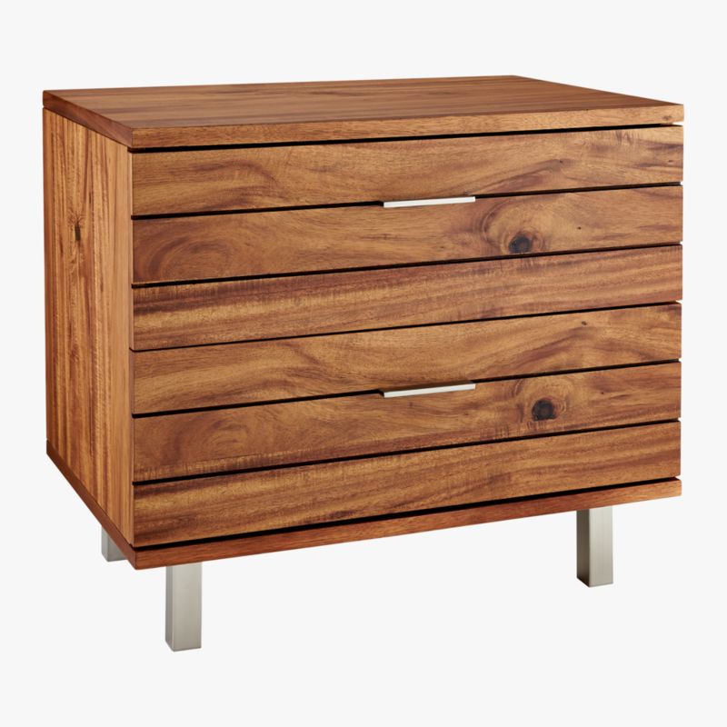 Linear 2-Drawer Wood Nightstand - image 4 of 8