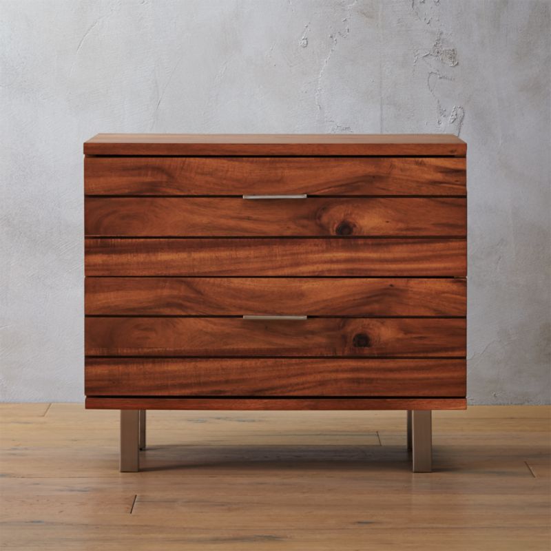 Linea Natural Teak Wood Nightstand + Reviews