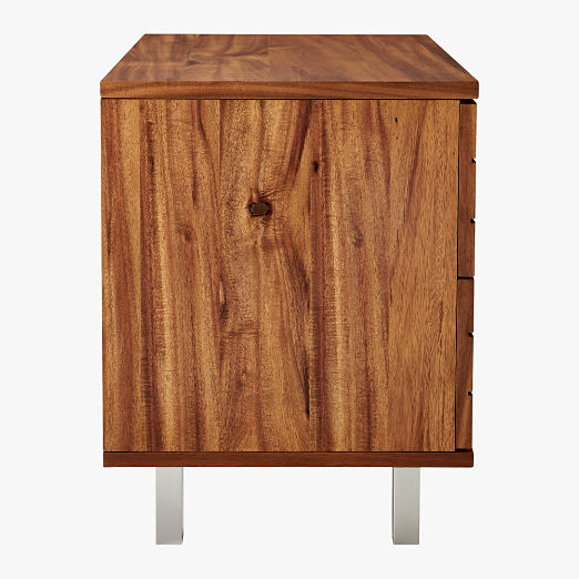 Linear 2-Drawer Wood Nightstand