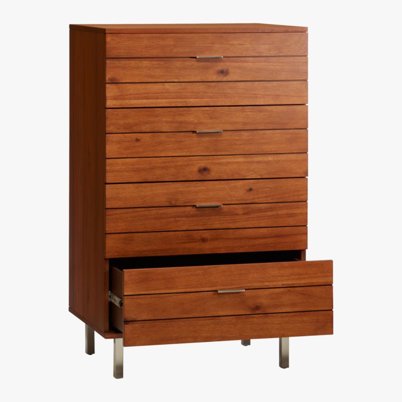 Linear 4-Drawer Tall Wood Dresser - image 5 of 8