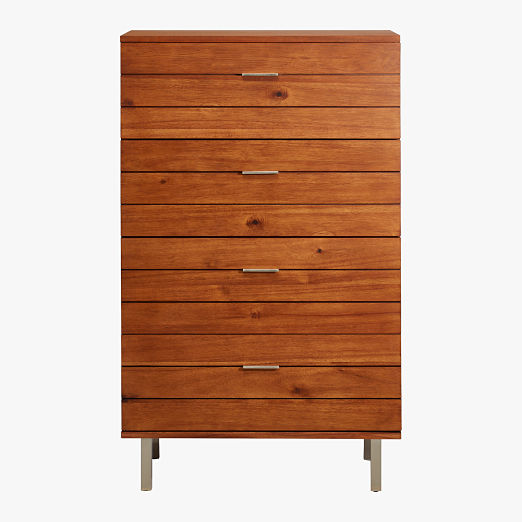 Linear 4-Drawer Tall Wood Dresser