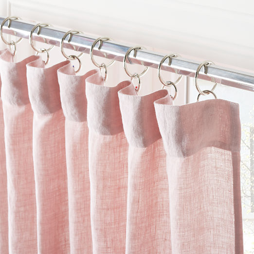 Smoky Mauve Linen Window Curtain Panel