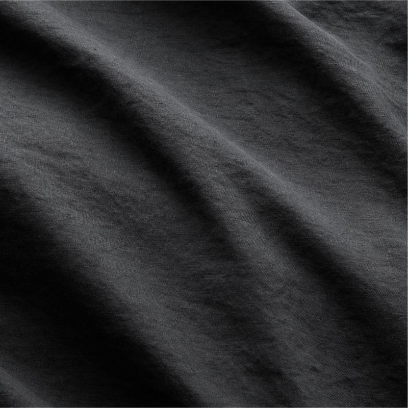 EUROPEAN FLAX™-Certified Linen Black Full/Queen Duvet Cover - image 1 of 5