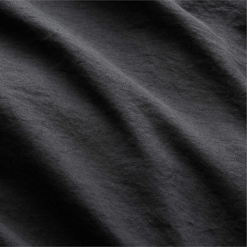EUROPEAN FLAX-Certified Linen Black Euro Pillow Shams Set of 2 + Reviews